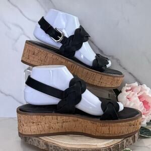 New Nordstrom Rack Pennie Flatform Sandal Black, Women's Size 9